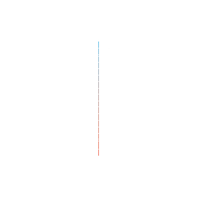 Grille cylindrique avec des lignes rouges/bleues sur fond noir illustrant la réduction de l’accumulation de tension venant favoriser le mouvement.